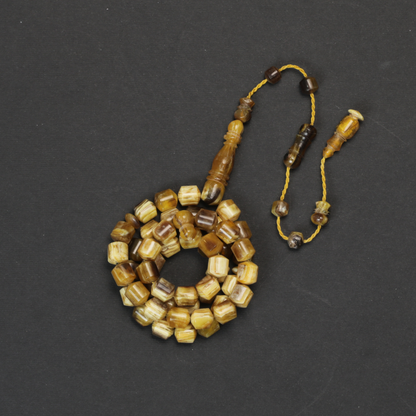 سبحة من ظهر سلحفاة برية (ترسة) 48 خرزة صندوقي