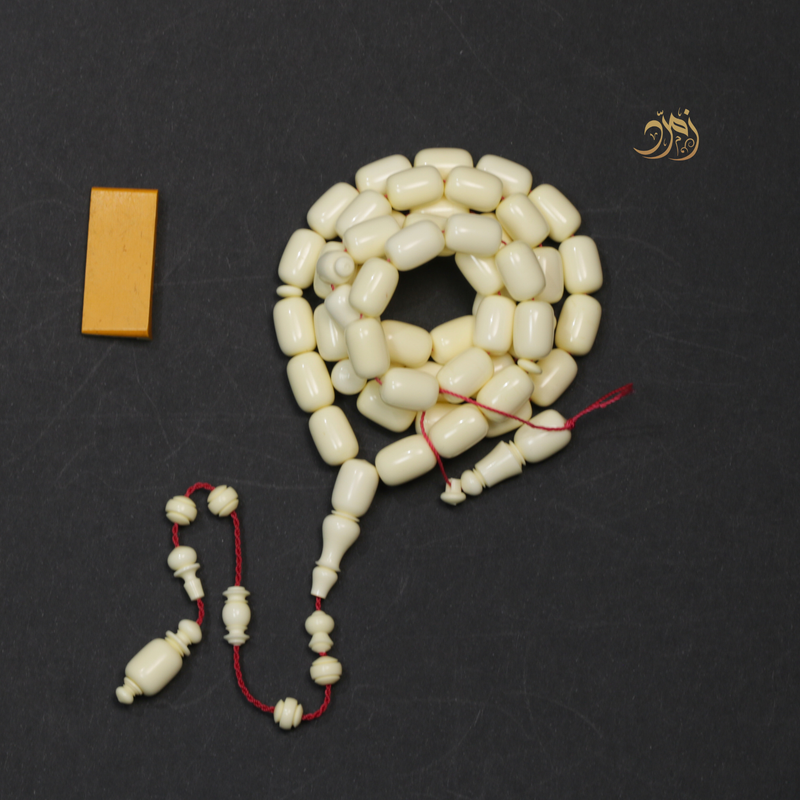 سبحة دومنة صب قديم 49 خرزة برميلي (شاهد + كبوس + كسار من الخامه )