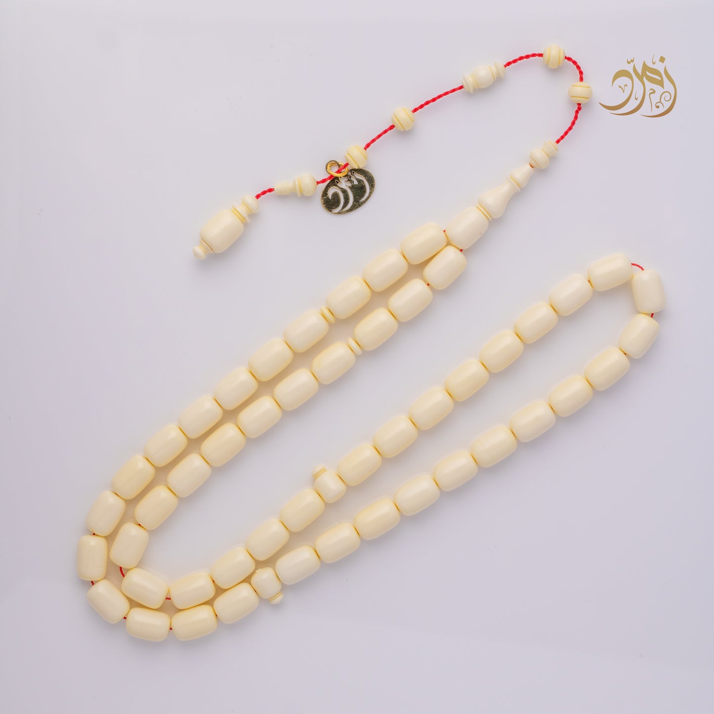 سبحة دومنة صب قديم 49 خرزة برميلي (شاهد + كبوس + كسار من الخامه )