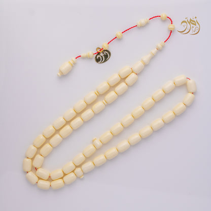 سبحة دومنة صب قديم 49 خرزة برميلي (شاهد + كبوس + كسار من الخامه )