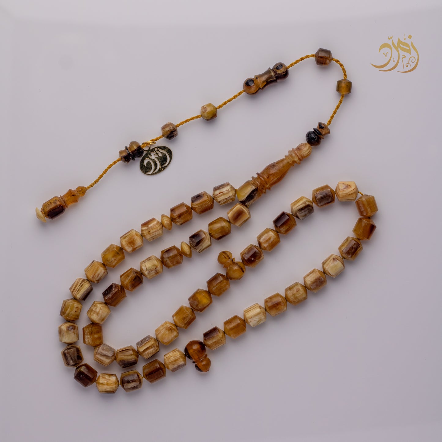 سبحة من ظهر سلحفاة برية (ترسة) 48 خرزة صندوقي