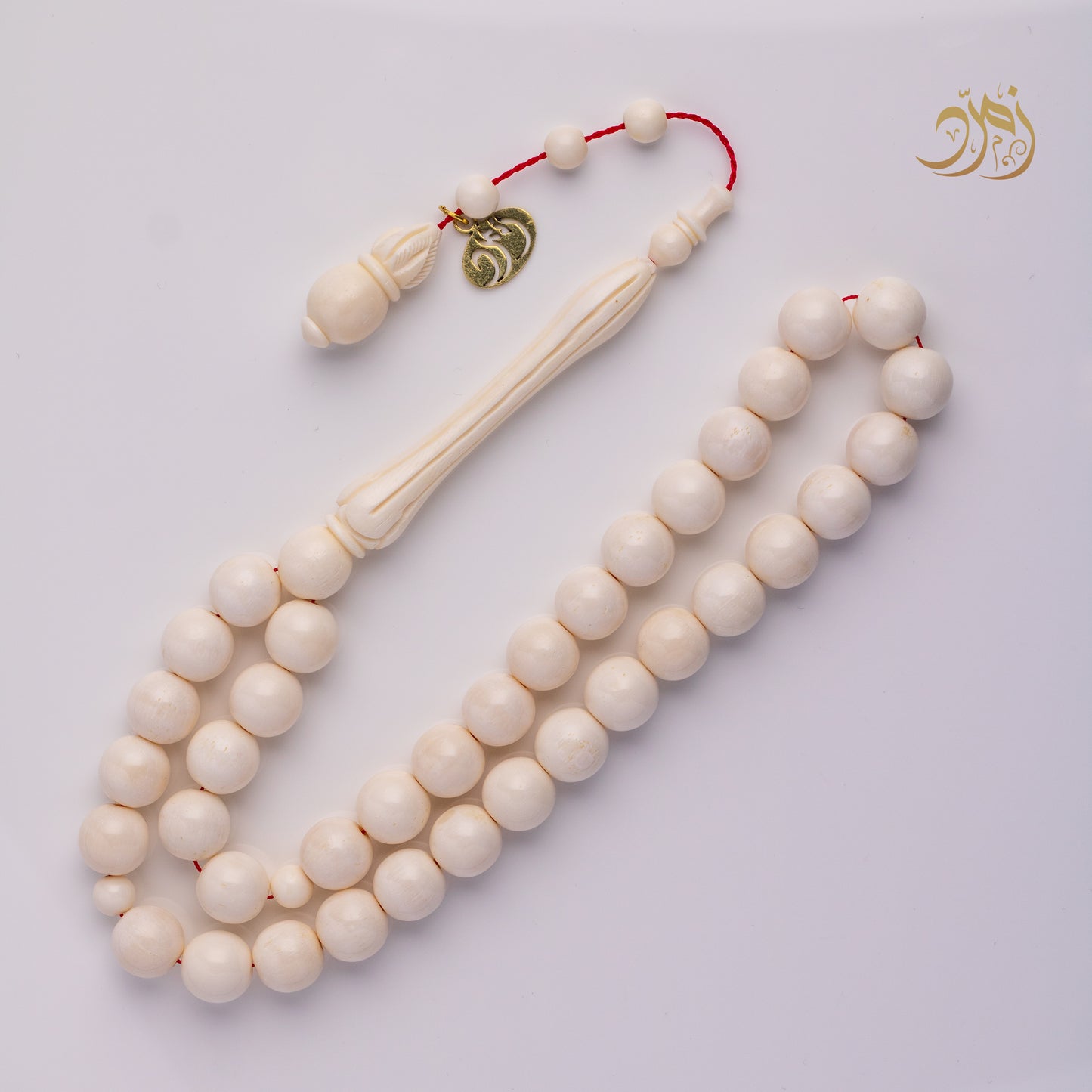 سبحة عظم جمل طبيعي - 37 خرزة دائري