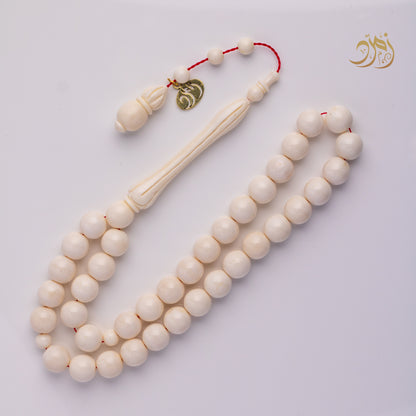 سبحة عظم جمل طبيعي - 37 خرزة دائري