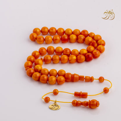 سبحة فاتوران برتقالي جزري – 45 خرزة دائري
