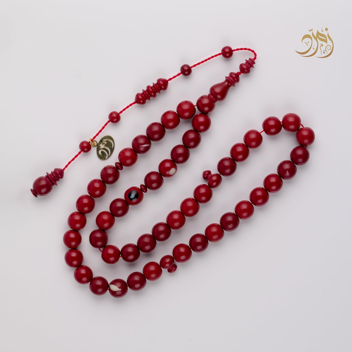 سبحة طابة بلياردو جديد  خمري – 47 خرزة دائري