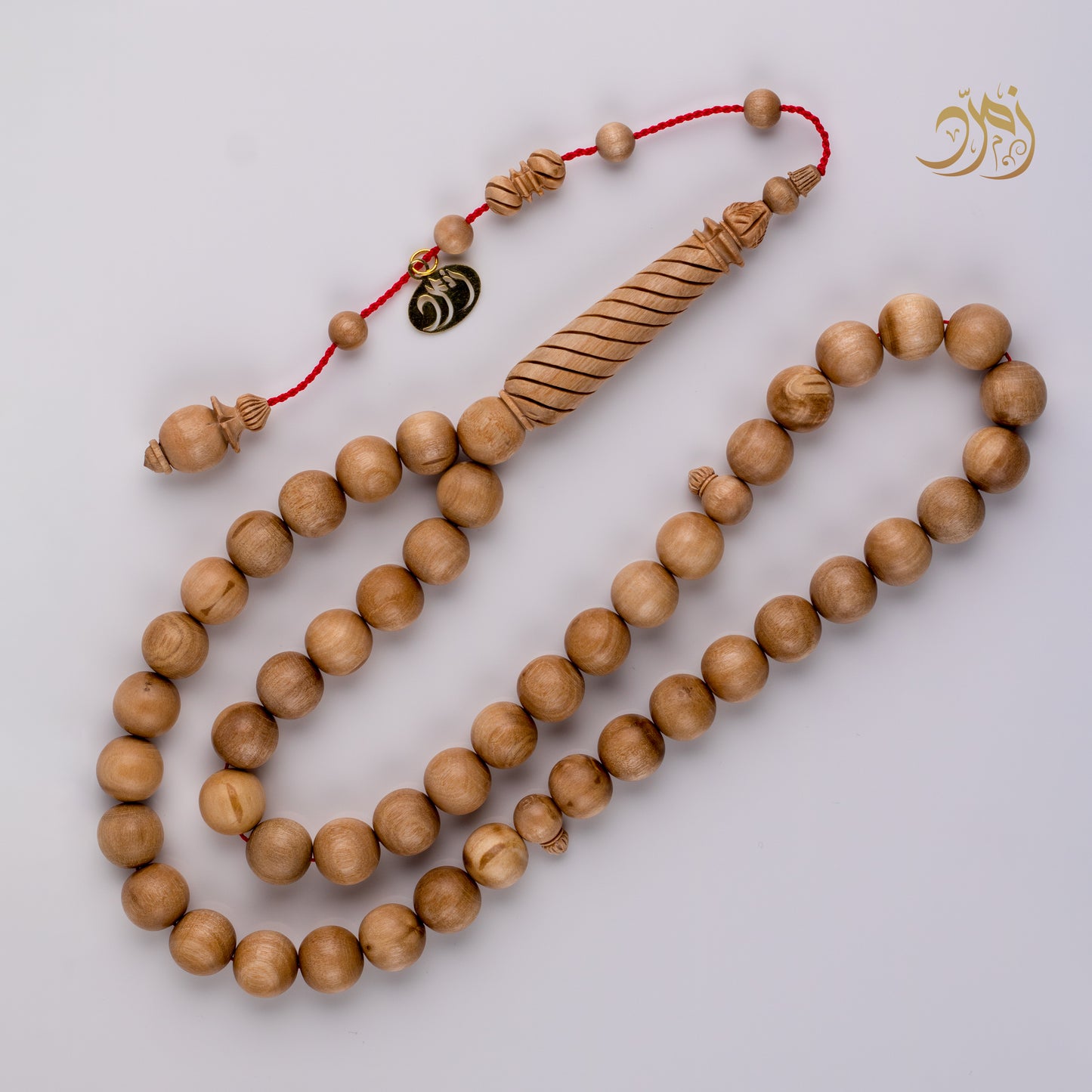 سبحة خشب الزيتون الطبيعي 47 خرزة دائري