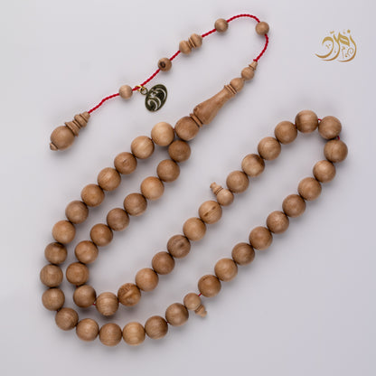 سبحة خشب الزيتون الطبيعي 47 خرزة دائري