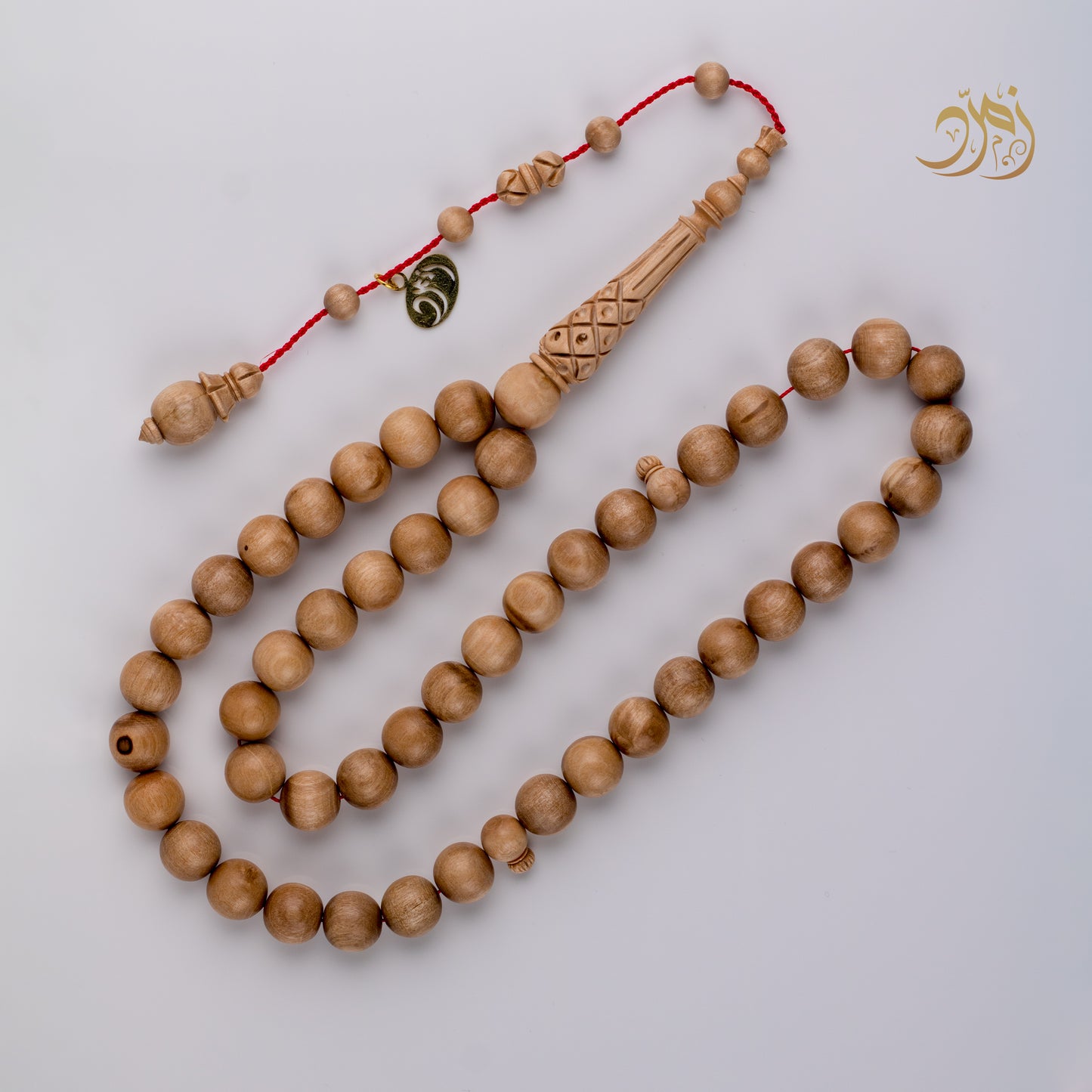 سبحة خشب الزيتون الطبيعي 47 خرزة دائري