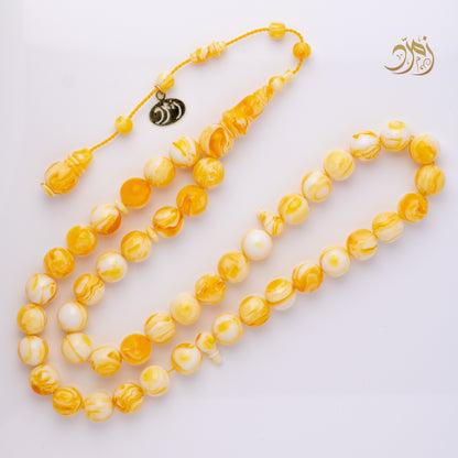 سبحة مستكة بيض حمام (غامق )– 41 خرزة