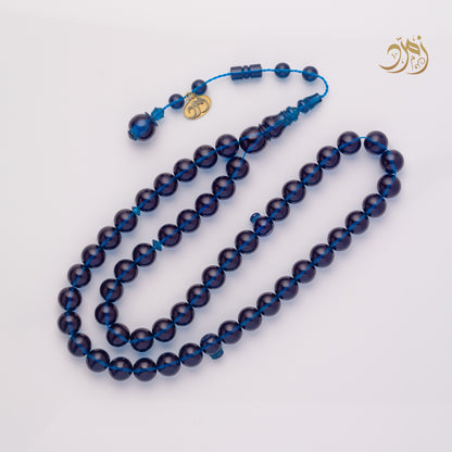 سبحة زعفراني أزرق غامق– 51 خرزة