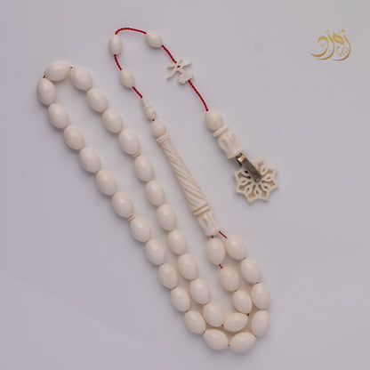 سبحة عظم جمل طبيعي – 33 خرزة -زيتوني