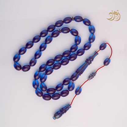 سبحة فاتوران أزرق – خراطة ورشة لبابيدي (45 خرزة)