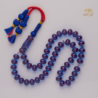 سبحة فاتوران أزرق – خراطة ورشة لبابيدي (51 خرزة)