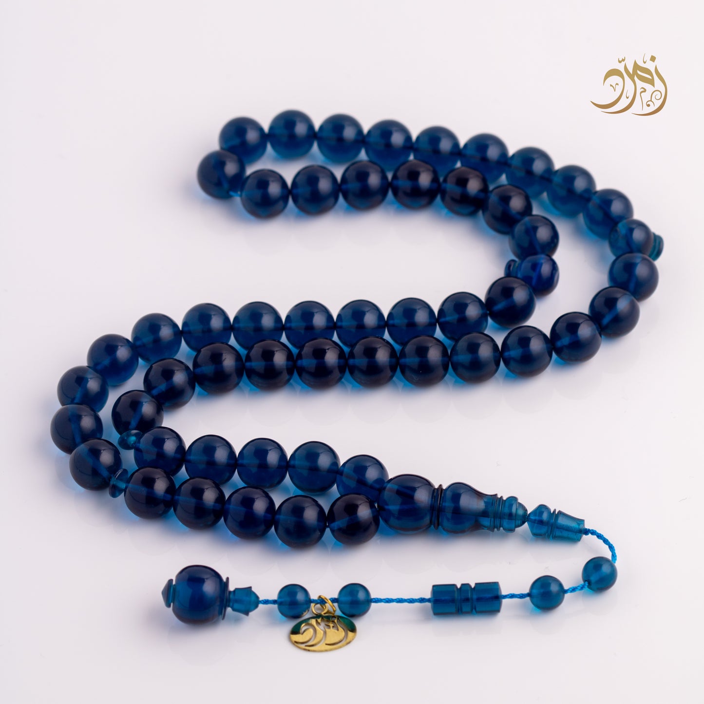 سبحة زعفراني أزرق غامق– 51 خرزة