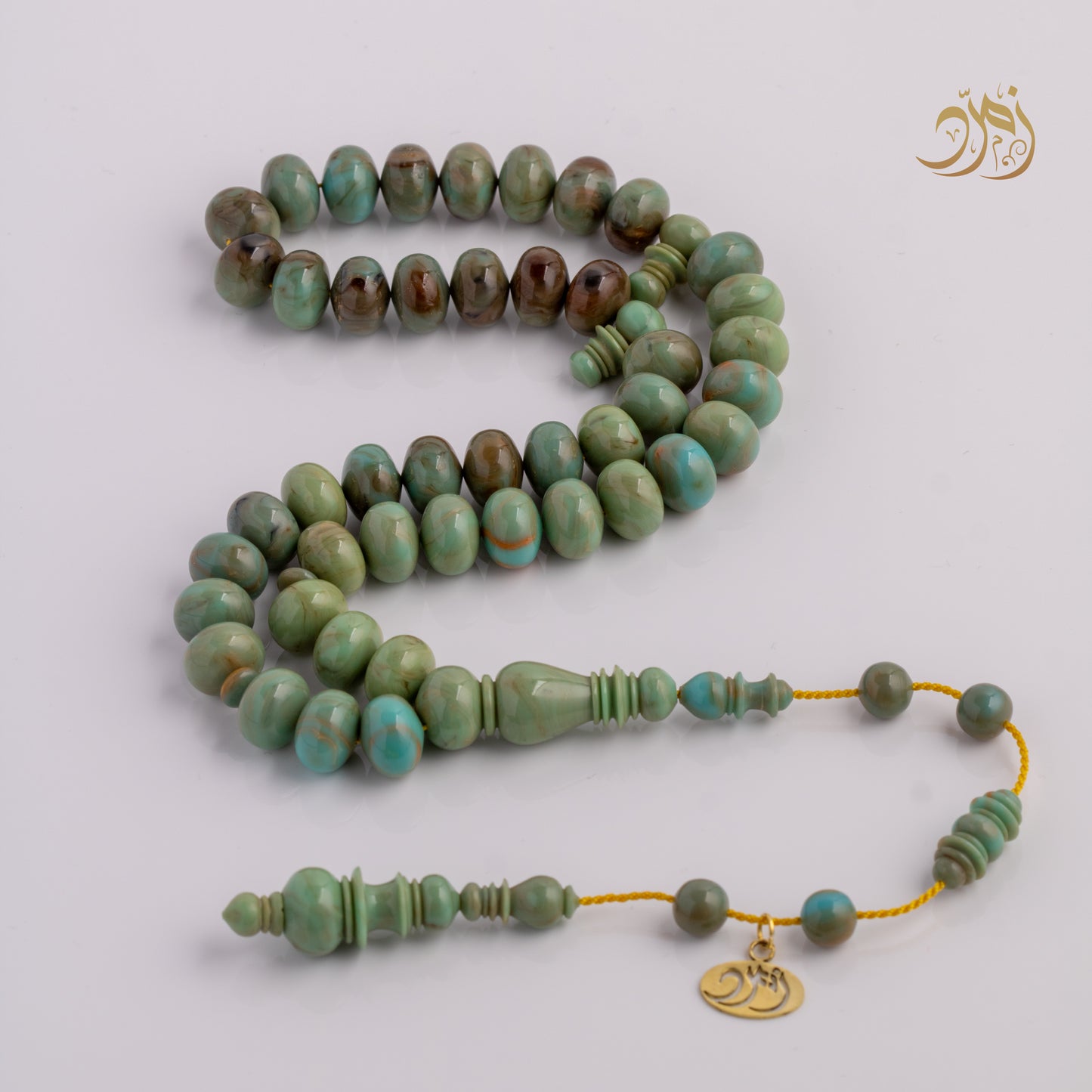 سبحة سورينتال  فيروزي 45 خرزة ذروي