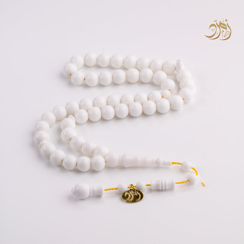 سبحة بلياردو ابيض من كرة  – 49 خرزة