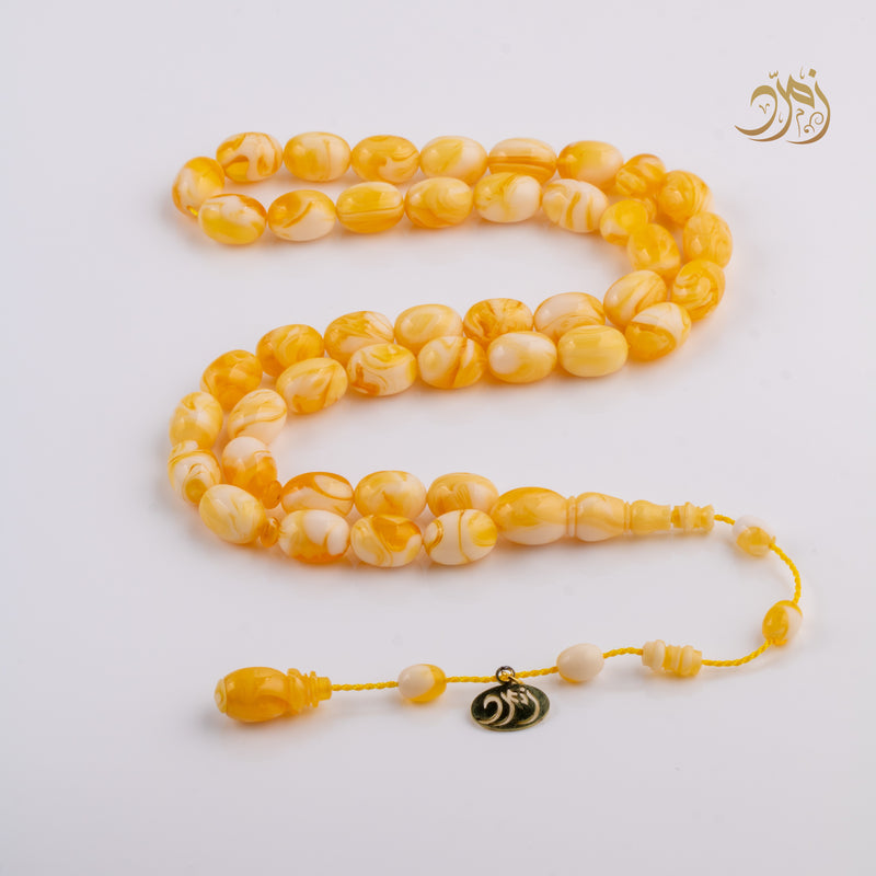 سبحة مستكة بيض حمام (غامق )– 41 خرزة