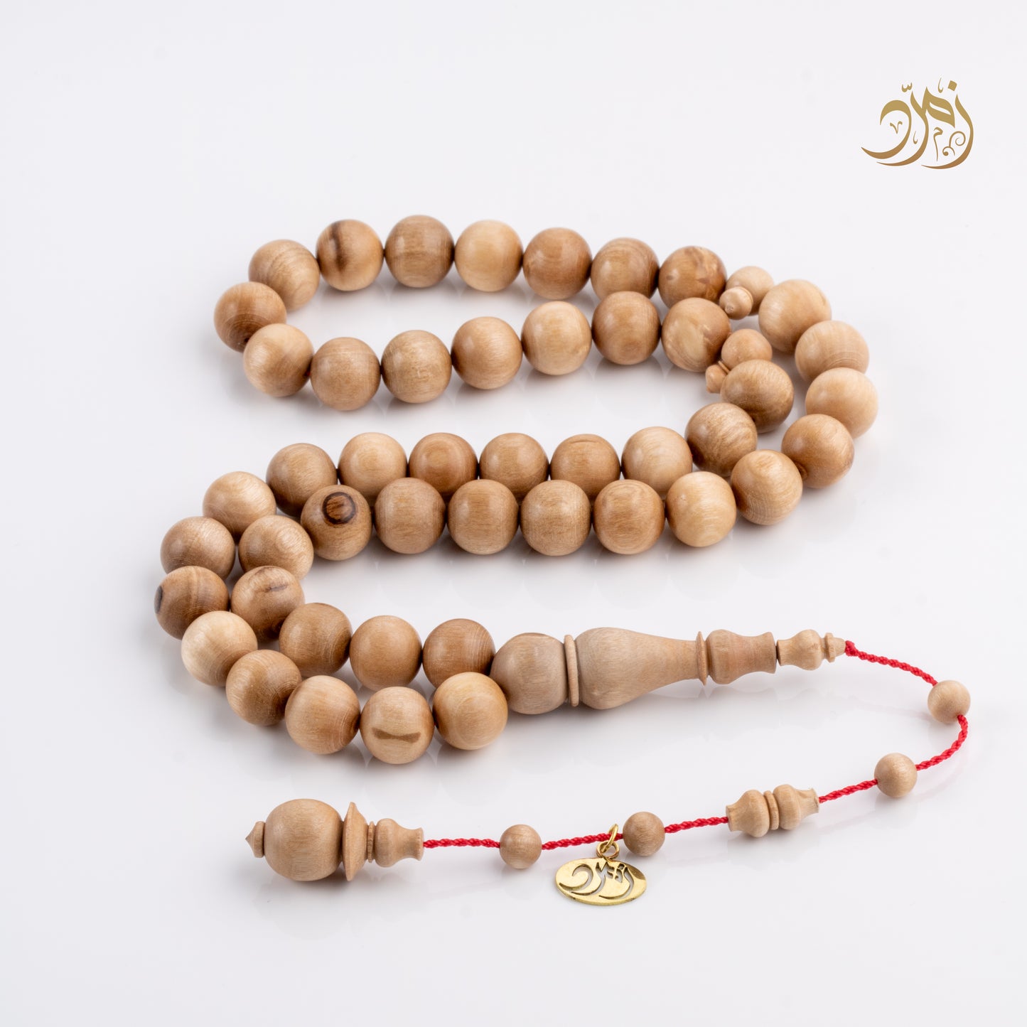 سبحة خشب الزيتون الطبيعي 47 خرزة دائري