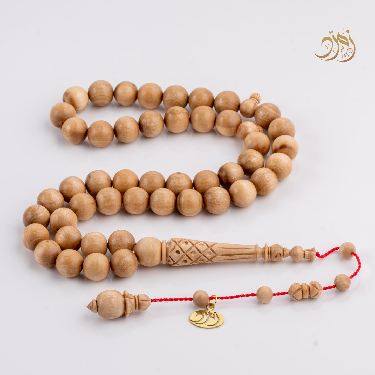 سبحة خشب الزيتون الطبيعي 47 خرزة دائري