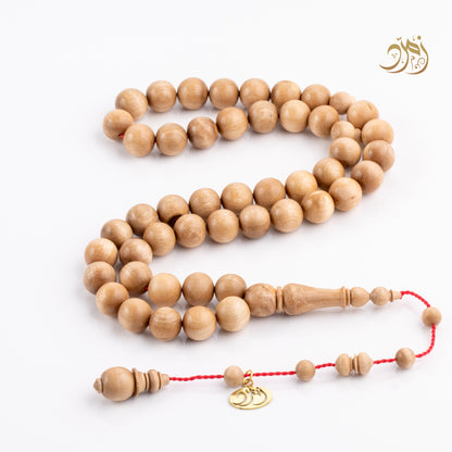 سبحة خشب الزيتون الطبيعي 47 خرزة دائري