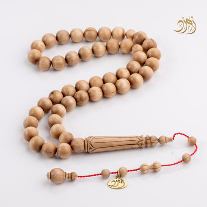 سبحة خشب الزيتون الطبيعي 47 خرزة دائري