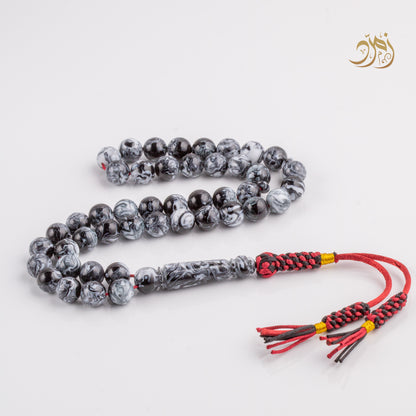 سبحة بكلايت ابيض و اسود 45 خرزة