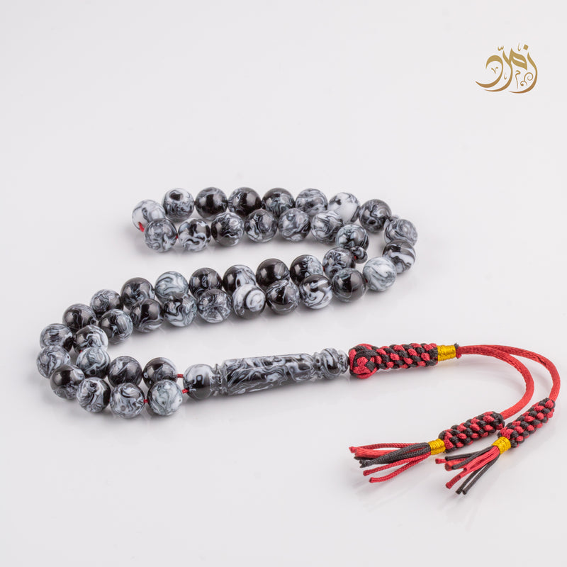 سبحة بكلايت ابيض و اسود 45 خرزة