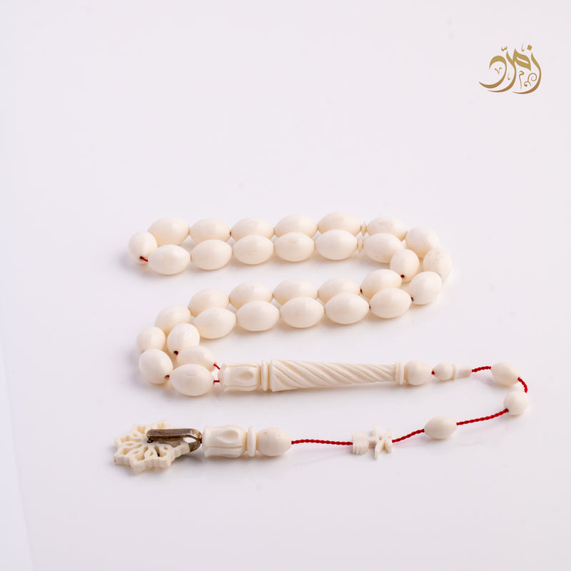 سبحة عظم جمل طبيعي – 33 خرزة -زيتوني