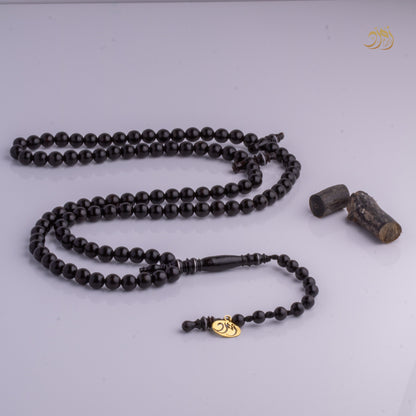 سبحة يسر (مرجان أسود) طبيعي 99 خرزة دائري