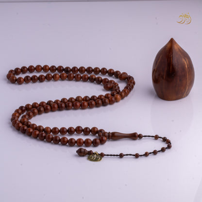 سبحة خشب كوك طبيعي 99 خرزة دائري