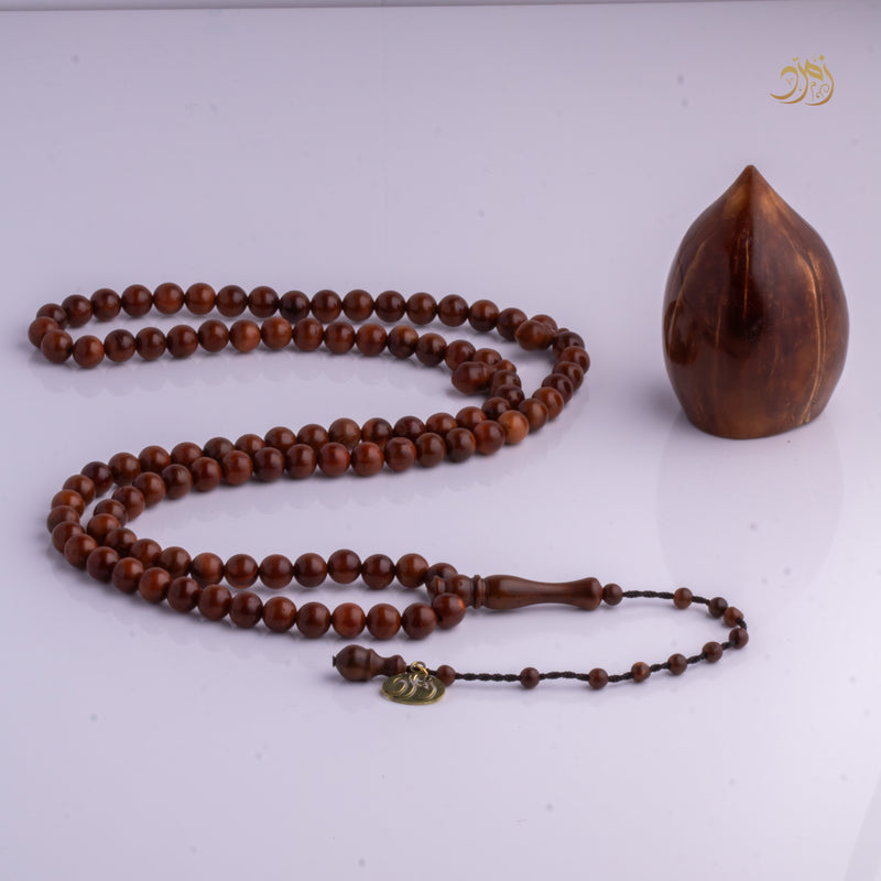 سبحة خشب كوك طبيعي 99 خرزة دائري