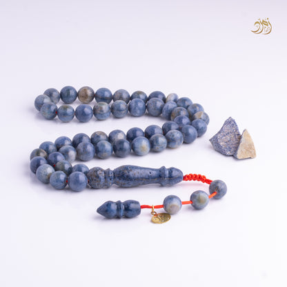 سبحة مرجان أزرق طبيعي 45 خرزة دائري