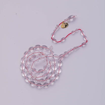 سبحة كاست شفاف خيط احمر  47 خرزة زيتوني