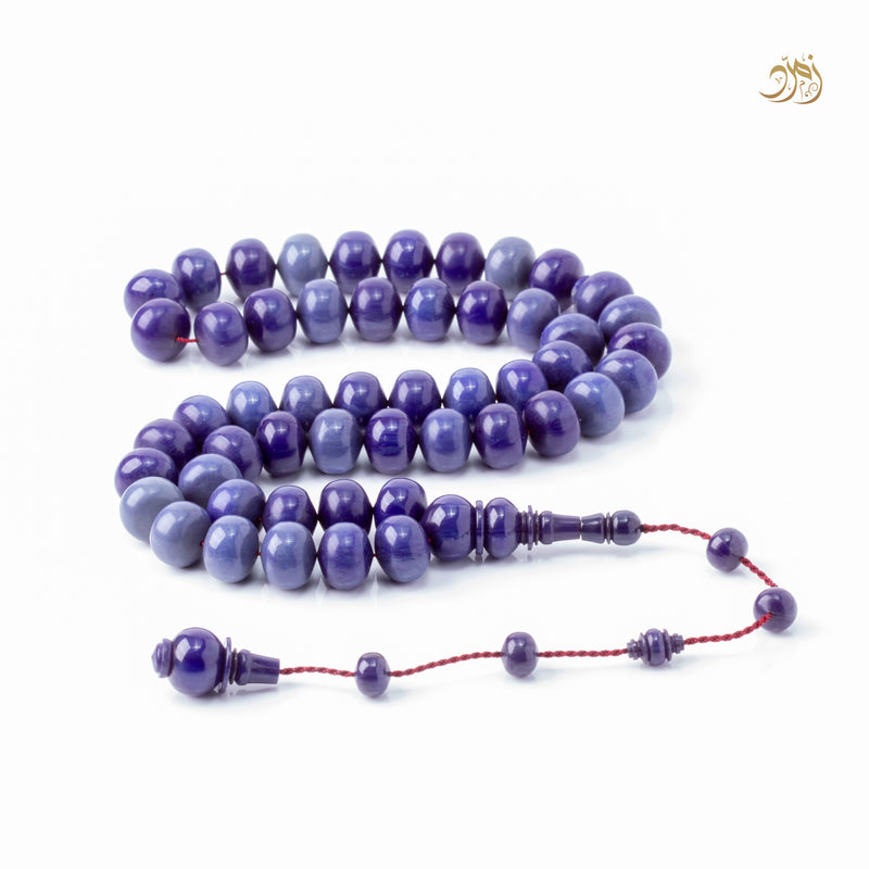 سبحة فاتوران صب جديد ازرق بلومون – 51 خرزة ذروي