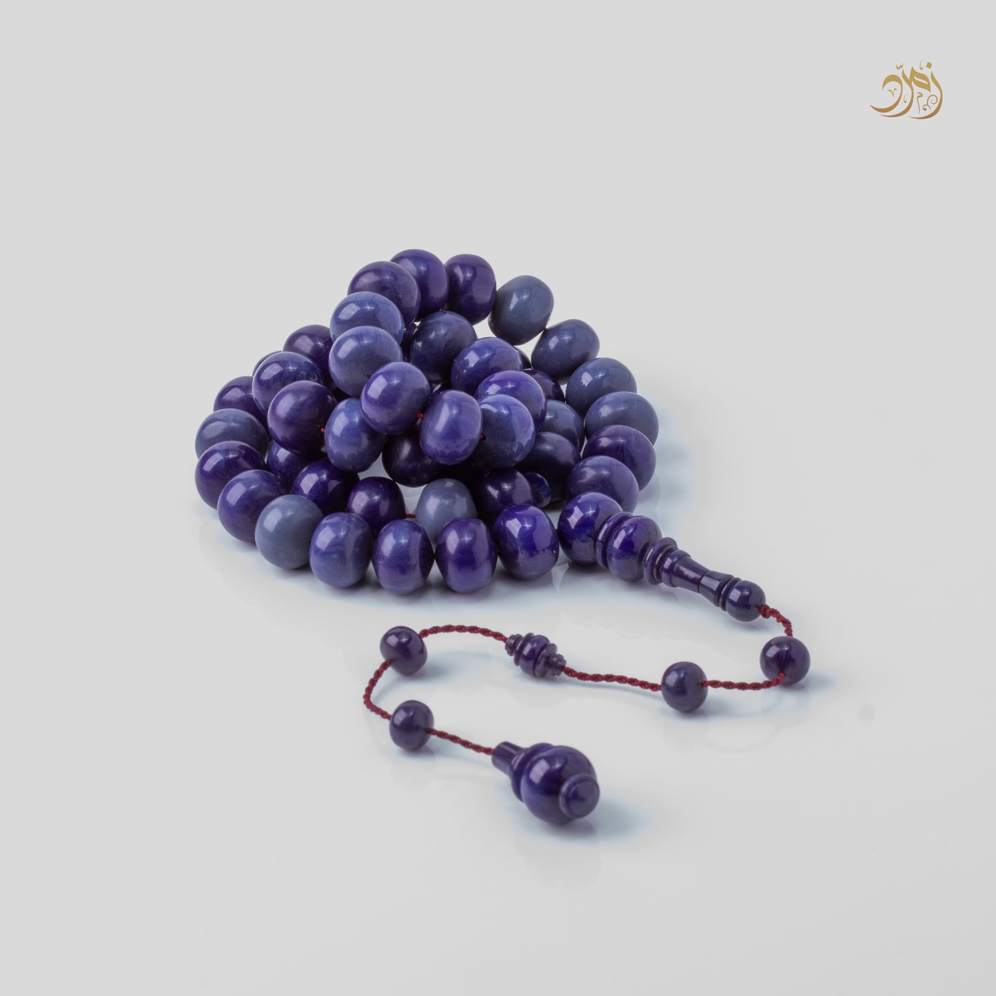 سبحة فاتوران صب جديد ازرق بلومون – 51 خرزة ذروي