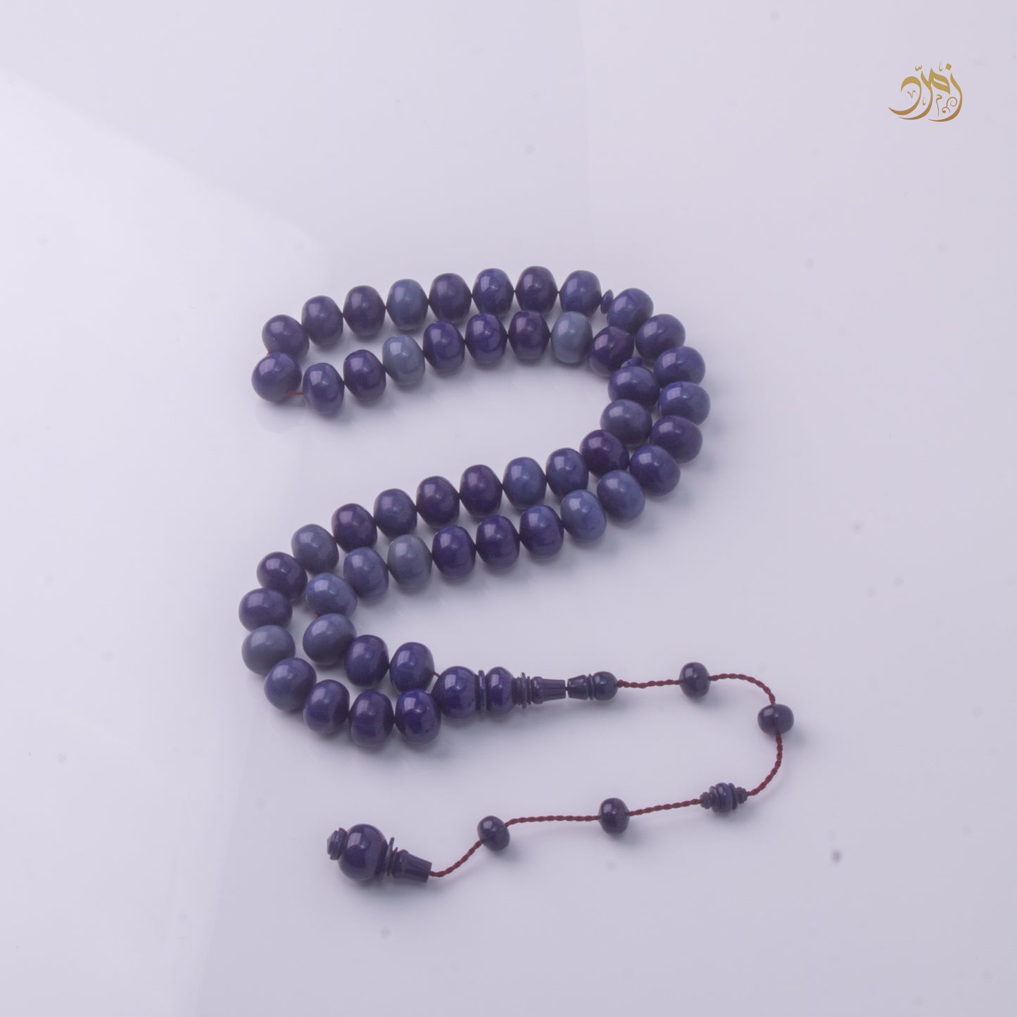 سبحة فاتوران صب جديد ازرق بلومون – 51 خرزة ذروي