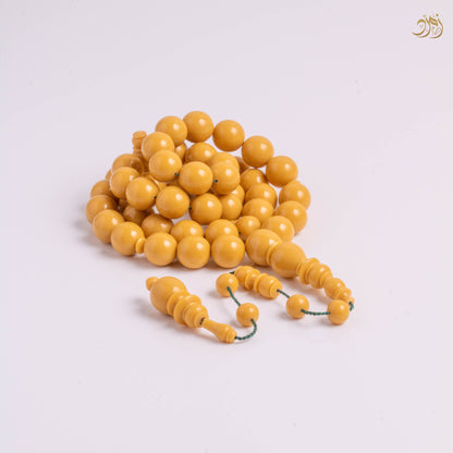 سبحة بكلايت "أصفر كموني" 45 خرزة دائري