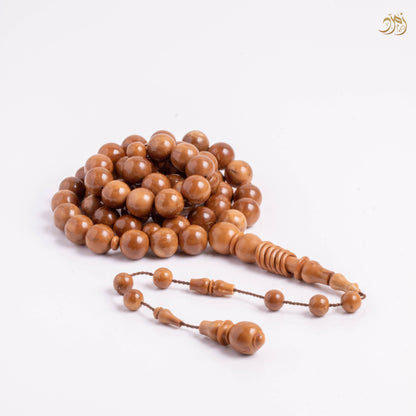 سبحة خشب كوك طبيعي 55 خرزة دائري