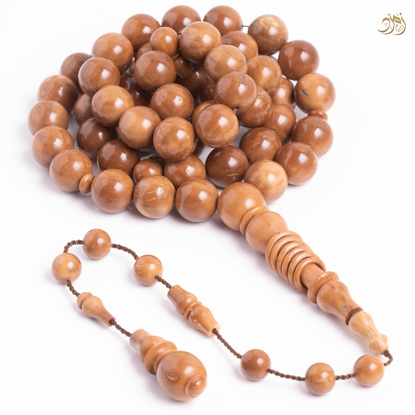 سبحة خشب كوك طبيعي 55 خرزة دائري