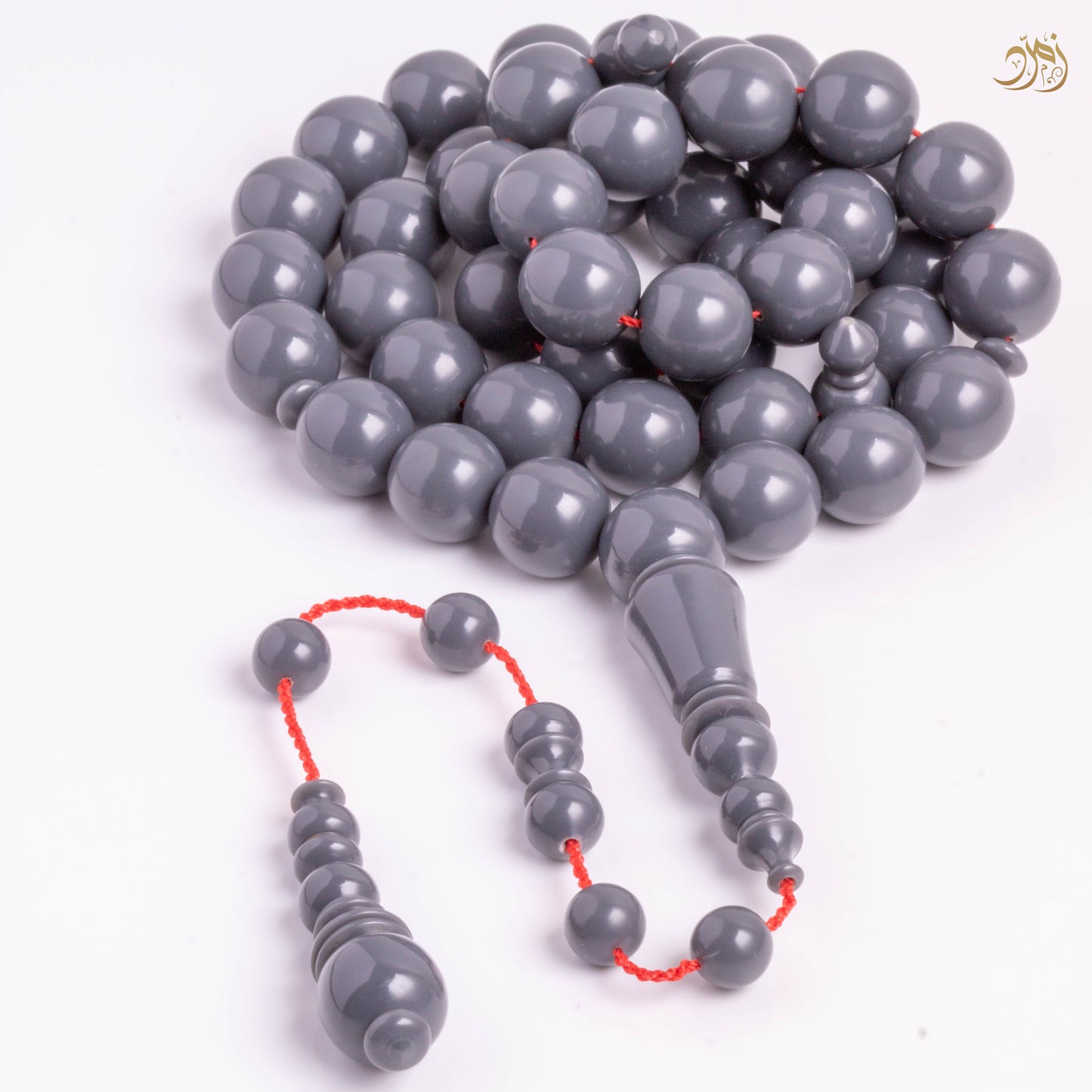سبحة بكلايت سكني غامق ( اسمنتي ) 45 خرزة دائري