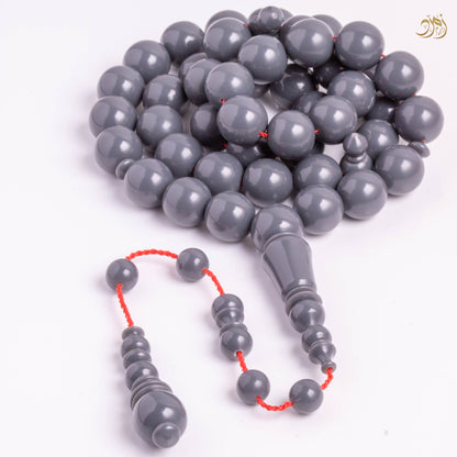 سبحة بكلايت سكني غامق ( اسمنتي ) 45 خرزة دائري