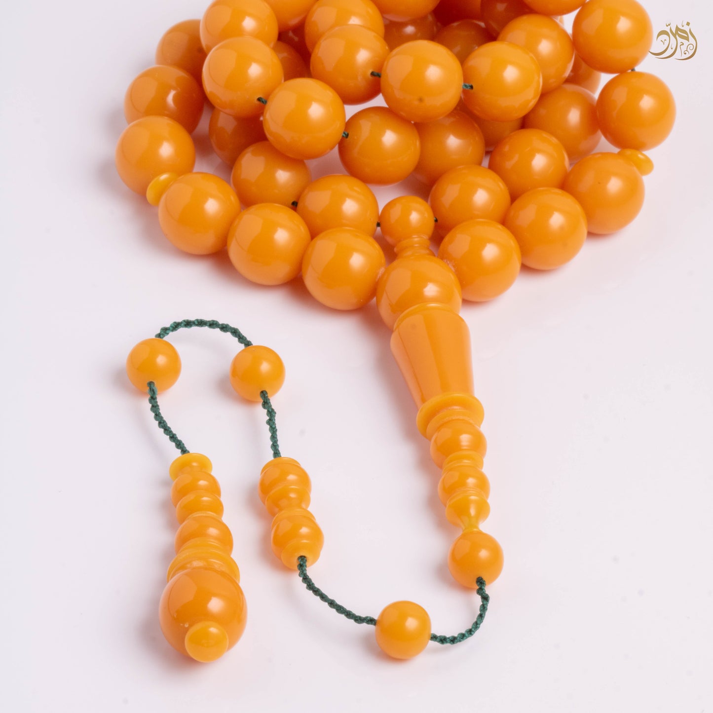 سبحة بكلايت اصفر ذهبي 45 خرزة دائري