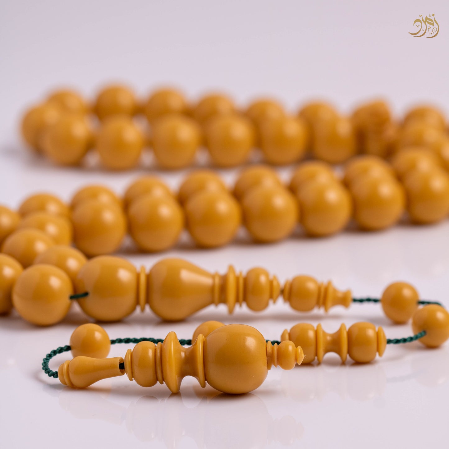 سبحة بكلايت "أصفر كموني" 45 خرزة دائري