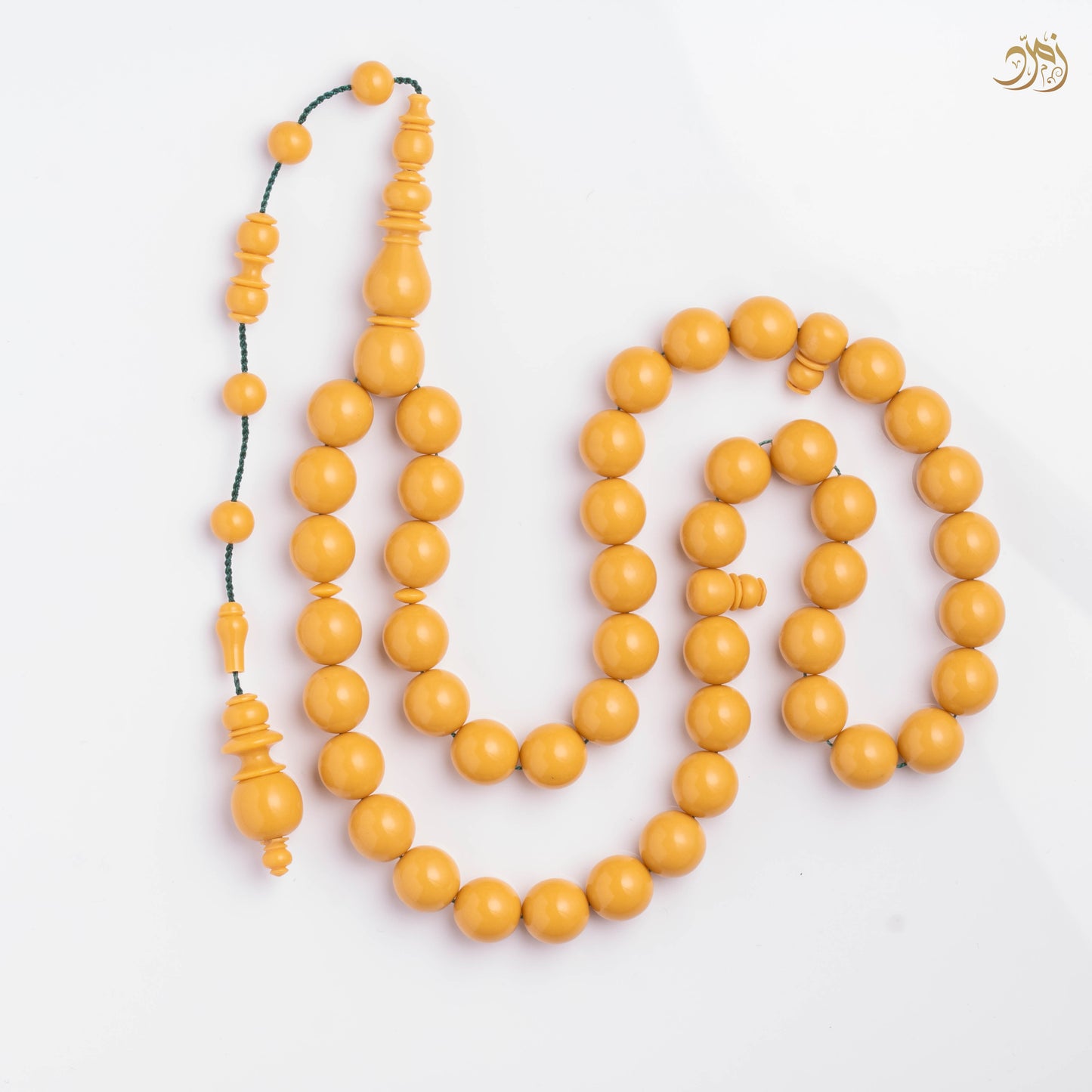 سبحة بكلايت "أصفر كموني" 45 خرزة دائري