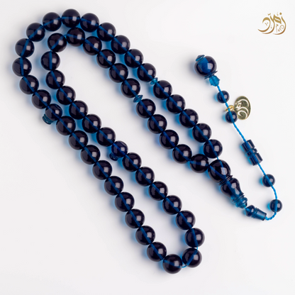 سبحة زعفراني أزرق غامق– 51 خرزة