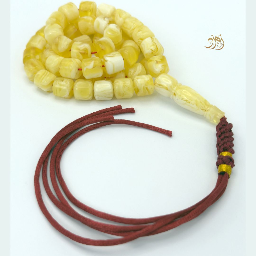 سبحة مستكة (قشطة و عسل ) 51 خرزة